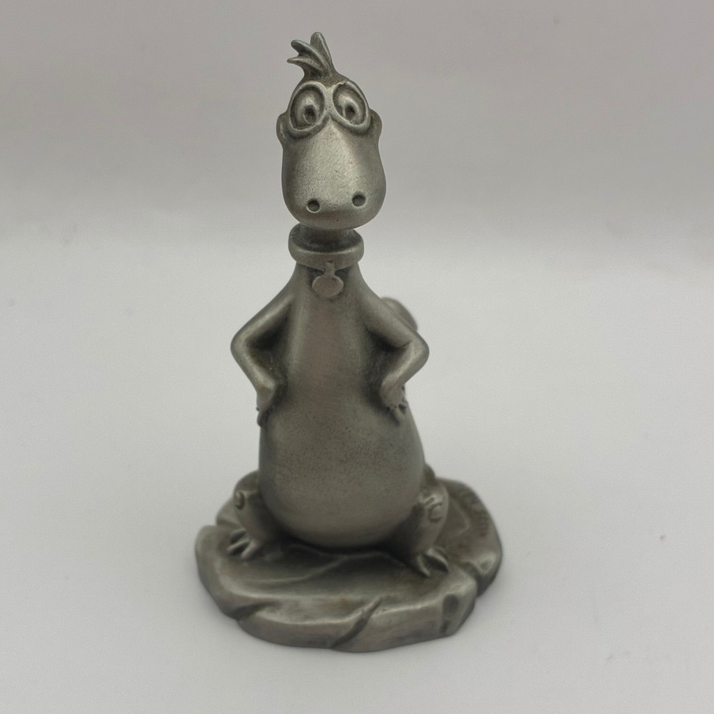 Vintage 1995 Hudson Pewter Dino Figurine The Flintstones Hanna Barbera USA 2.75"